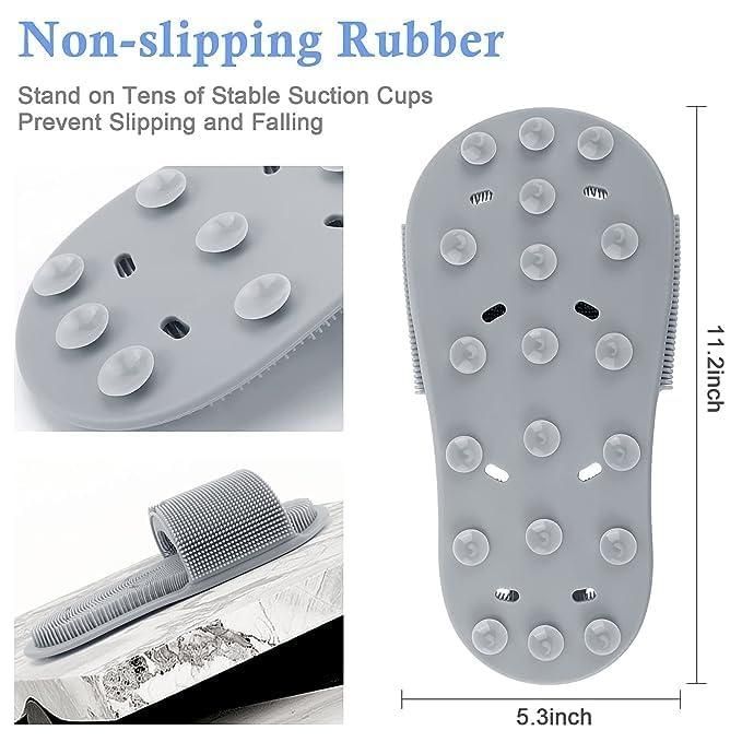 Unisex Bathroom Massage Slippers | Anti-Slip & Deep Cleaning Foot Scrubber Slides.