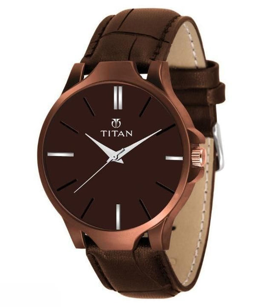 Unisex Analog Leather Watch.